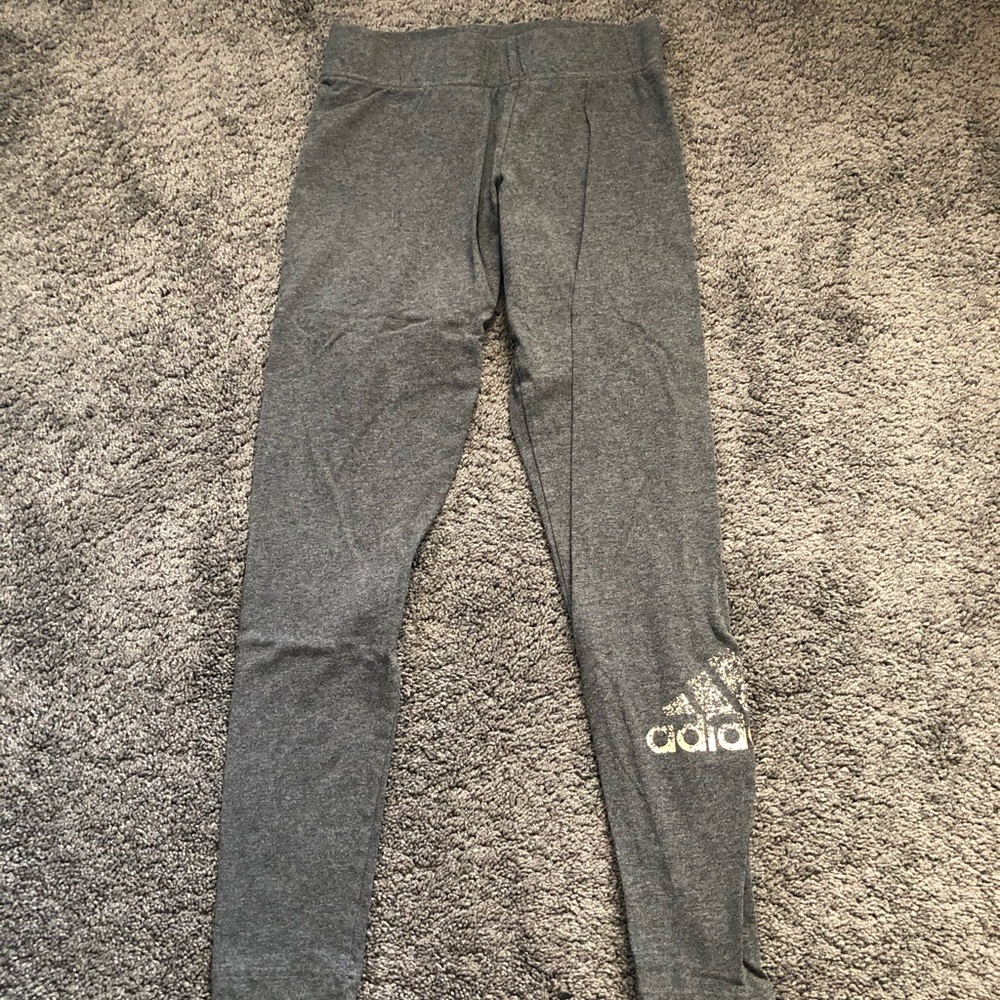 Adidas Grey Cotton Leggings